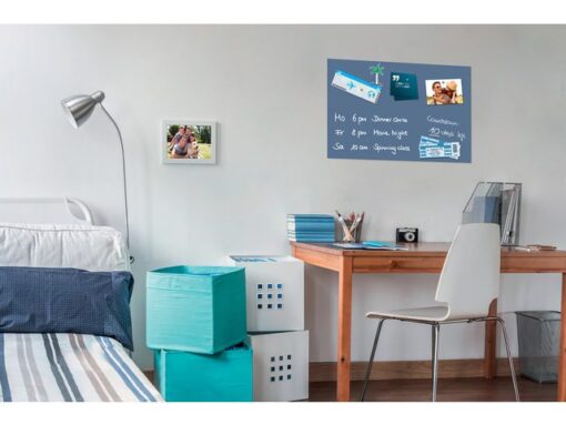 Sigel Glasmagneetbord BeBoard gepoederd blauw 600x400x9mm incl.  2 magneten