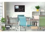 Sigel Glasmagneetbord BeBoard zwart 900x600x9mm incl. 2 magneten