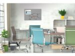 Sigel Glasmagneetbord BeBoard composiet grijs 900x600x9mm 2      magneten + bevestigingsmateriaal