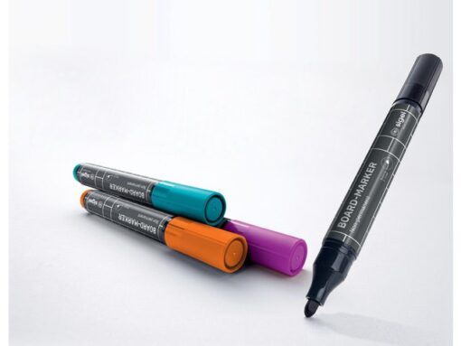 Whiteboardstift Sigel 4 kleur Zwart/cyan/magenta/oranje.