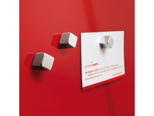 Magneten Sigel voor glasbord set 10stuks zilverkleurig C5   sterk 10x10x10mm