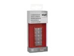 Magneten Sigel voor glasbord set 10stuks zilverkleurig C5   sterk 10x10x10mm