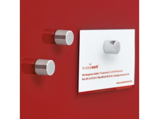 Magneten Sigel voor glasbord set 5stuks zilverkleurig C5    sterk rond 10x10mm