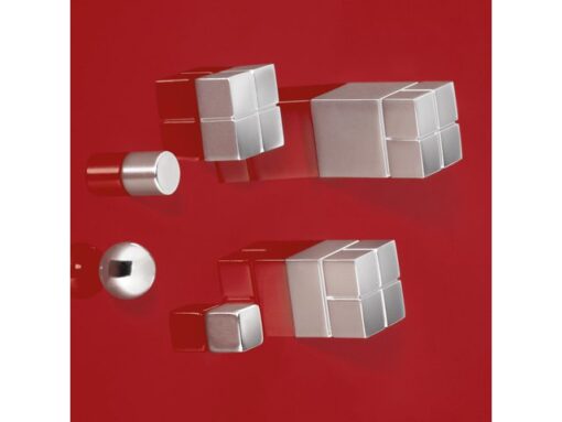 Magneten Sigel voor glasbord set 4stuks zilverkleurig C10   Extra-sterk 20x10x20mm