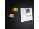 Magneten Sigel voor glasbord set 3kleuren C5 sterk          11x11x11mm titaangrijs/koper/goud