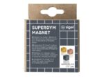 Magneten Sigel voor glasbord set 3kleuren C5 sterk          11x11x11mm titaangrijs/koper/goud