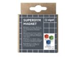 Magneten Sigel voor glasbord set 3kleuren C5 sterk          11x11x11mm blauw, rood en groen