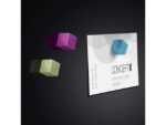 Magneten Sigel voor glasbord set 3kleuren C5 sterk          11x11x11mm turquoise, roze en lichtgroen