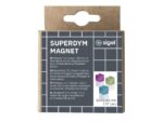 Magneten Sigel voor glasbord set 3kleuren C5 sterk          11x11x11mm turquoise, roze en lichtgroen