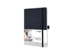 Sigel Notitieboek Conceptum Pure A5 zwart 5mm ruit softcover.     Genummerde pagina's, inhoudsopgave, sluiting d.m.v.