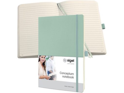 Sigel Notitieboek Conceptum A4 MINT GREEN lijn 194pag 80gr SC
