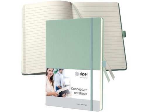 Sigel Notitieboek Conceptum A4 MINT GREEN lijn 194pag 80gr HC