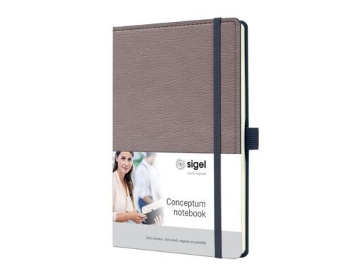 Sigel Notitieboek Conceptum A5 taupe punt-gelijnd 194pag 80gr HC