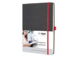 Sigel Notitieboek Conceptum A4 grijs-rood punt-gelijnd 194pag     80gr HC