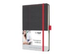 Sigel Notitieboek Conceptum A5 grijs-rood punt-gelijnd 194pag     80gr HC