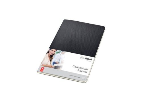Sigel Notitieboek Conceptum A5 zwart gelinieerd softcover. 64     pagina's 80 grams chamoiskleurig papier. Met quickpocket.