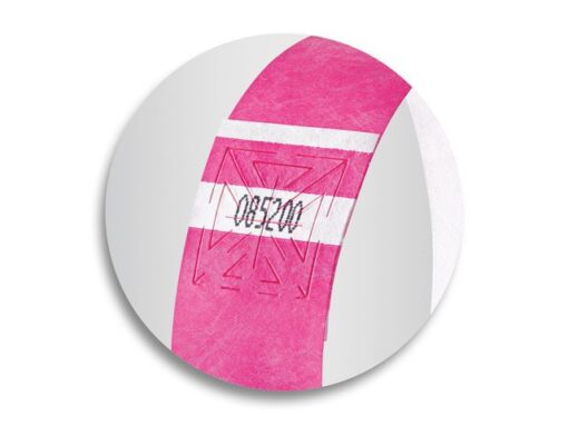 Evenementenbandjes Sigel super soft, 255x25mm 120 stuks     neon roze