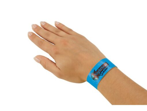Evenementenbandjes Sigel super soft, 255x25mm 120 stuks     neon blauw
