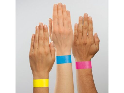 Evenementenbandjes Sigel super soft, 255x25mm 120 stuks     neon blauw