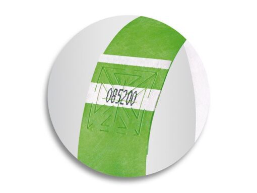 Evenementenbandjes Sigel super soft, 255x25mm 120 stuks     neon groen