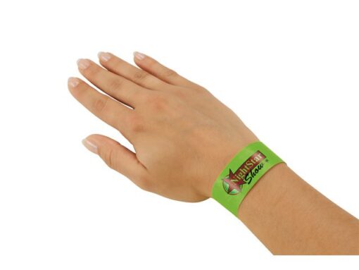 Evenementenbandjes Sigel super soft, 255x25mm 120 stuks     neon groen