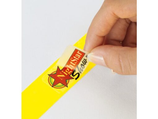 Evenementenbandjes Sigel super soft, 255x25mm 120 stuks     neon geel