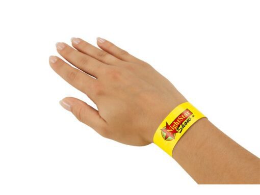 Evenementenbandjes Sigel super soft, 255x25mm 120 stuks     neon geel