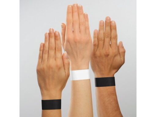 Evenementenbandjes Sigel super soft, 255x25mm 120 stuks wit
