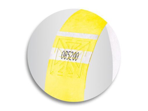 Evenementenbandjes Sigel super soft, 255x25mm 120 stuks     fluorescerend geel