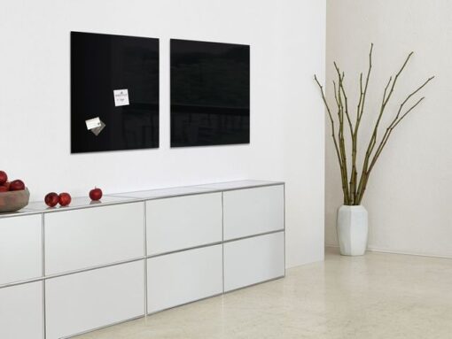 Glasmagneetbord Sigel Artverum 480x480x15mm zwart