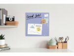 Glasmagneetbord Sigel lavendel 480x480x15mm 3 magn +        bevestigingsmateriaal