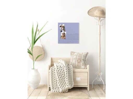 Glasmagneetbord Sigel lavendel 480x480x15mm 3 magn +        bevestigingsmateriaal