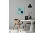 Glasmagneetbord Sigel aquamarijn 480x480x15mm 3 magn +      bevestigingsmateriaal