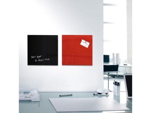 Glasmagneetbord Sigel Artverum 300x300x15mm zwart