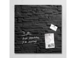 Glasmagneetbord Sigel leisteen 480x480 met 3 magneten. INCL.