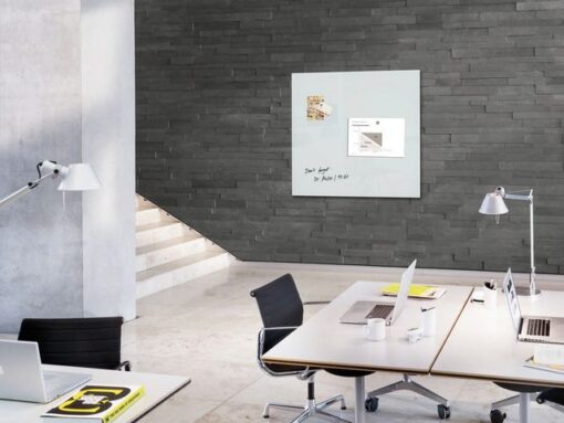 Glasmagneetbord XL Sigel Artverum 1000x1000x18mm super wit