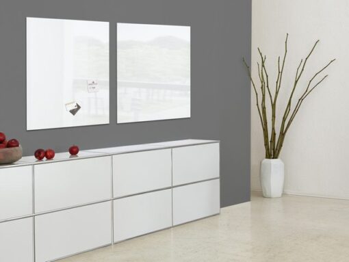 Glasmagneetbord XL Sigel Artverum 1000x1000x18mm super wit