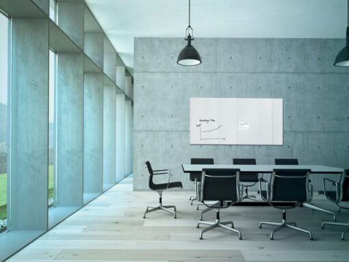 Glasmagneetbord XL Sigel super wit 2000x1000x18mm 2 magneten