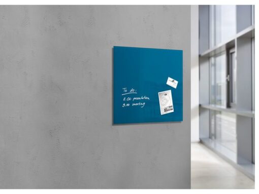 Glasmagneetbord Sigel Artverum 480x480x15mm petrolblauw