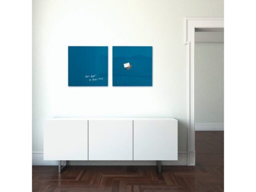 Glasmagneetbord Sigel Artverum 480x480x15mm petrolblauw