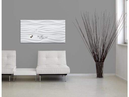 Glasmagneetbord Sigel Artverum 910x460x15mm White Wave