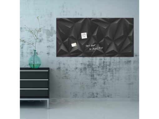 Glasmagneetbord Sigel Artverum 910x460x15mm Black Diamond