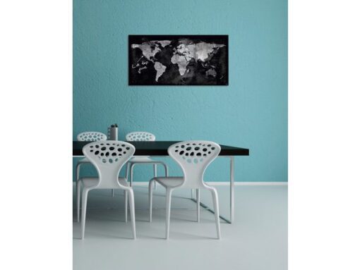Glasmagneetbord Sigel Artverum 910x460x15mm wereldkaart