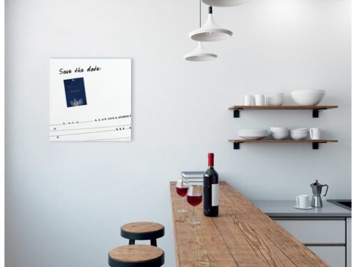 Glasmagneetbord Sigel mat LITTLE BIRDS 480x480x15mm 3 magn  + bevestigingsmat.