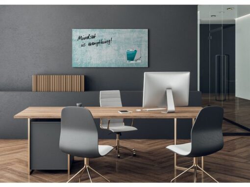 Glas-magneetbord Sigel Artverum Turquoise Wall mat          910x460x15mm