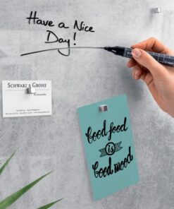 maar ook als combinatie van verschillende formaten en vormen helemaal in de zin van "style your room". Glas-magneetborden zijn borden die aan de wand worden bevestigd - op kantoor