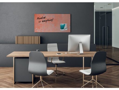 Glas-magneetbord Sigel Artverum Red Wall mat. 910x460x15 mm.
