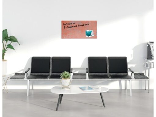 Glas-magneetbord Sigel Artverum Red Wall mat. 910x460x15 mm.