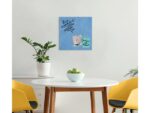 Glas-magneetbord Sigel Artverum Blue Structure mat.         480x480x15 mm