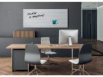 Glasmagneetbord Sigel mat WHITE WOOD 1300x550x15mm 3 magn + bevestigingsmat.